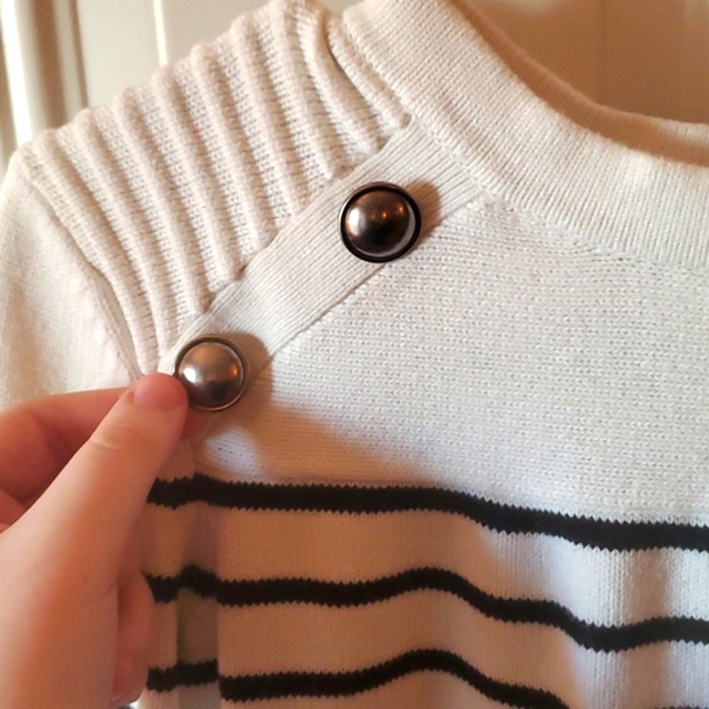 Black and White Striped Sweater